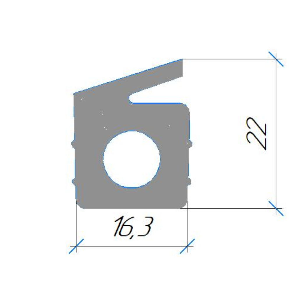 Профиль силиконовый 354 П 60 HURAKAN HKN-VAC /DZ-510/610/720/820 HUALIAN MACHINERY
