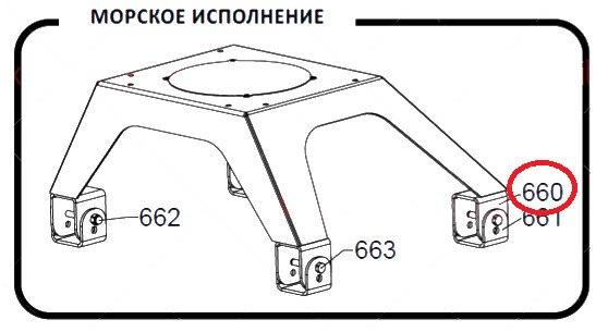 Базовый модуль, морская версия для овощерезки Hallde