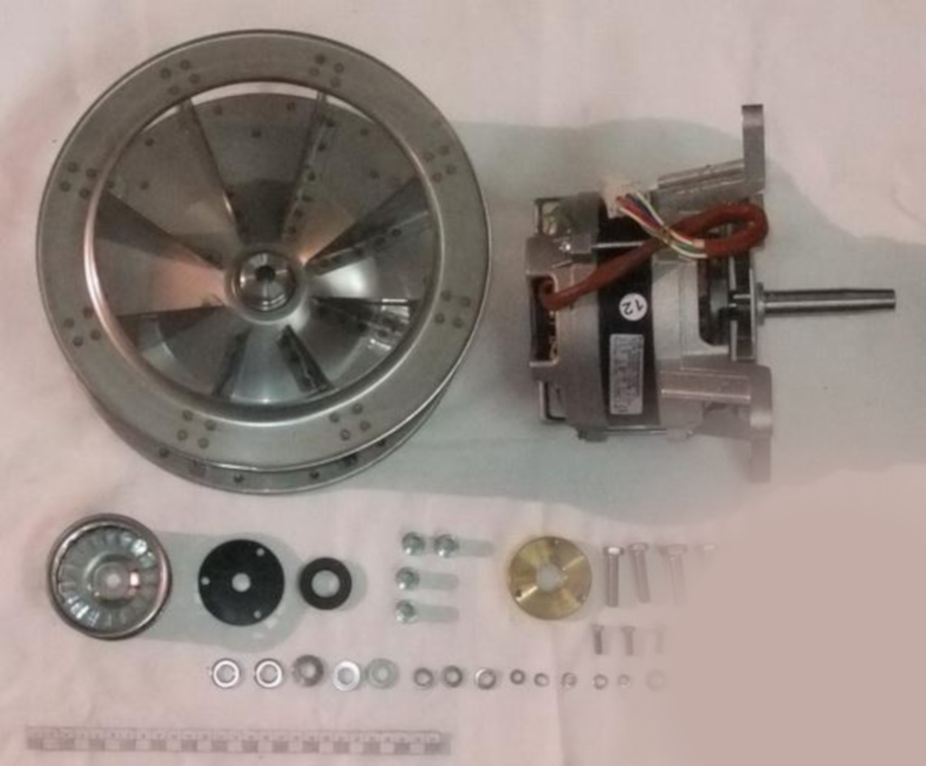 Мотор вентилятора с крыльчаткой комплект Angelo Po 6300715
