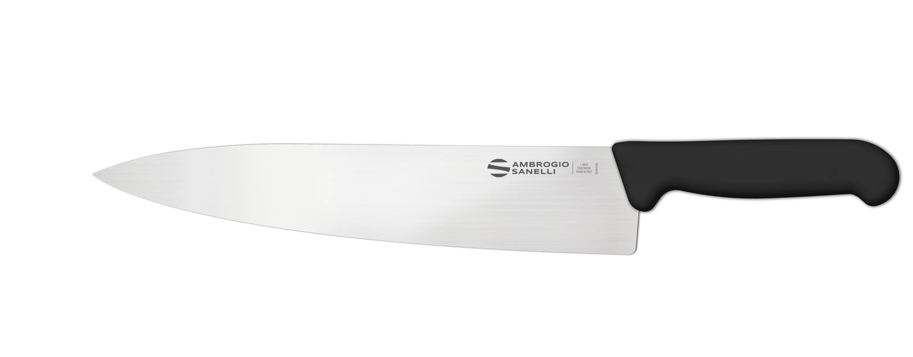 Нож Sanelli Ambrogio серии Supra, SC49030B, кухонный 300 х 58 мм, черный