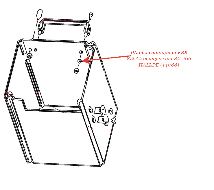 СТОПОРНАЯ ШАЙБА, FBB 8.2 A2 для овощерезки Hallde