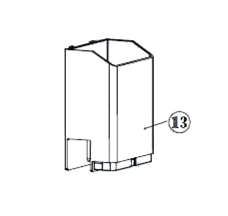 Кожух желоба для кофеварки Hurakan ME-717-10110