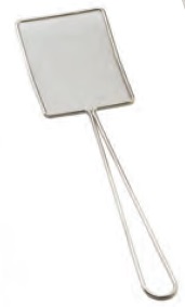 Шумовка прямоугольная с мелкой сеткой 13,5х3х45,5см, никелированная 2675