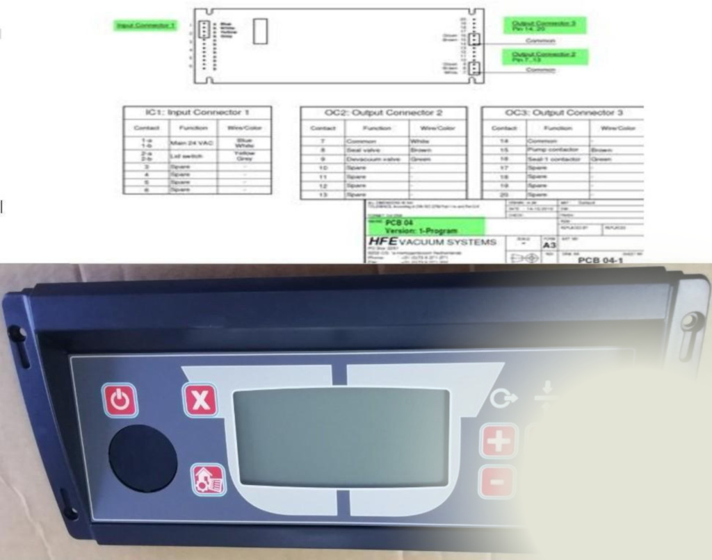 Панель управления TURBOVAC для S30/S40 1 программа 11.07.04021