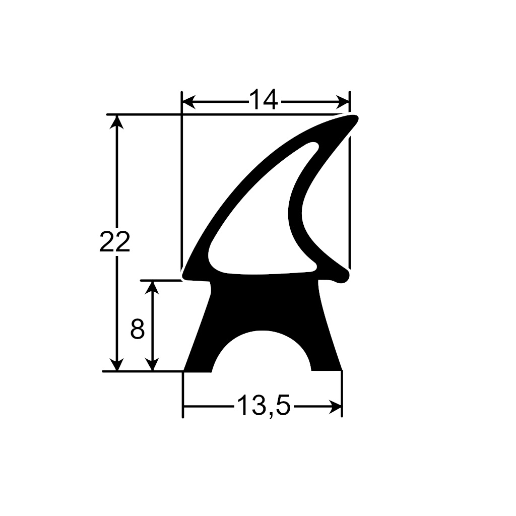 Профиль силиконовый Gierre Interklimat GUA 465х745мм (278)