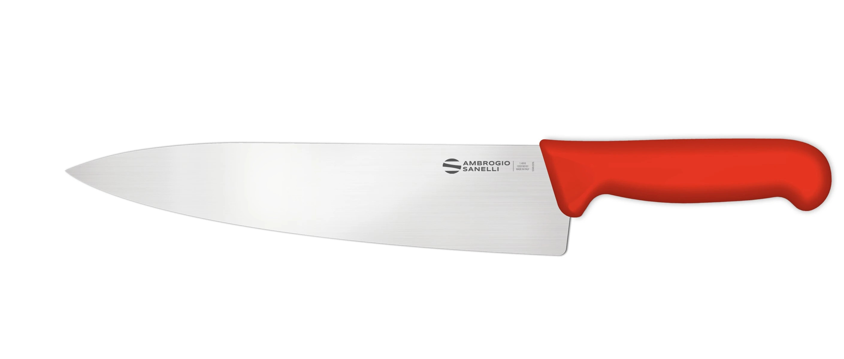 Нож Sanelli Ambrogio серии Supra Colore, SC49026R, кухонный 260 х 57 мм, красный