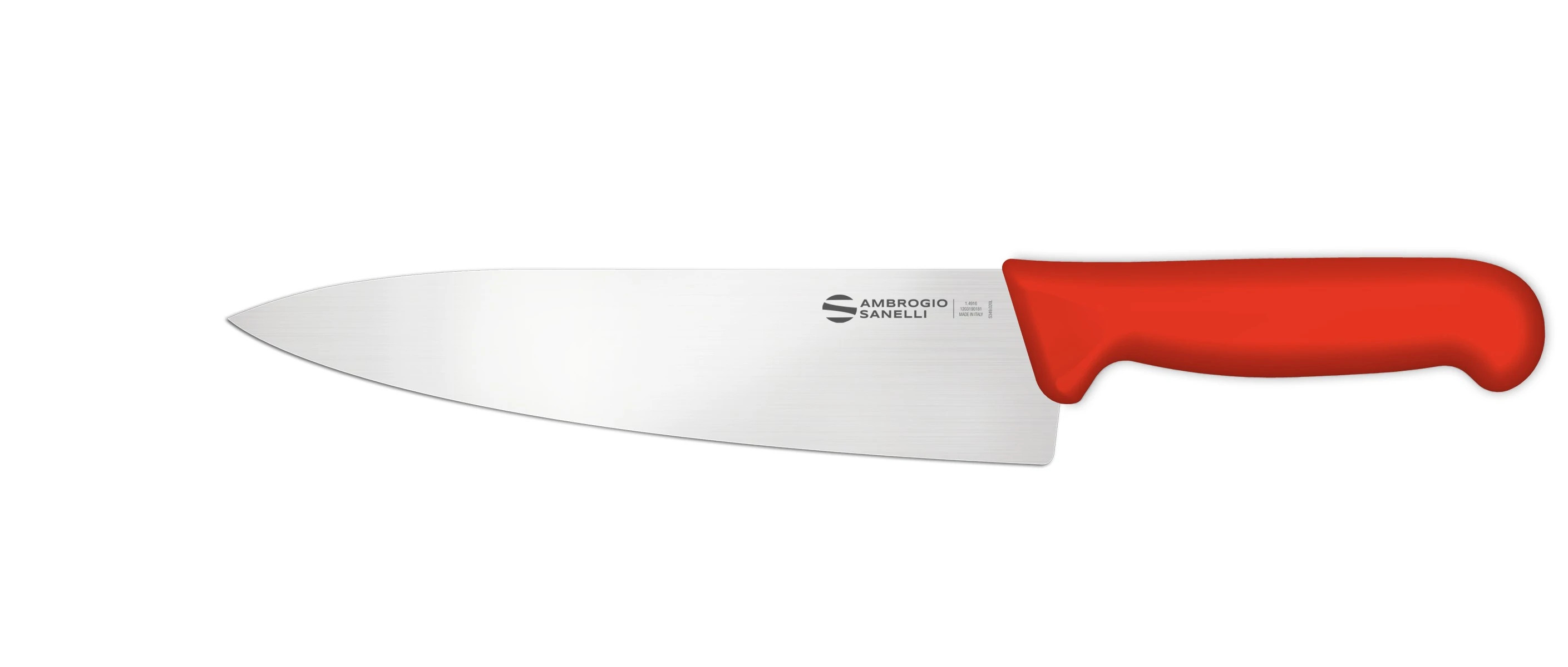 Нож Sanelli Ambrogio серии Supra Colore, SC49024R, кухонный 240 х 56 мм, красный
