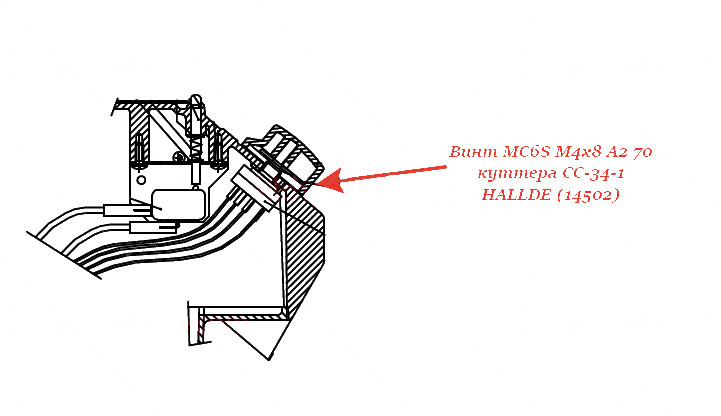Винт MC6S M4X8 A2 70 для куттера Hallde