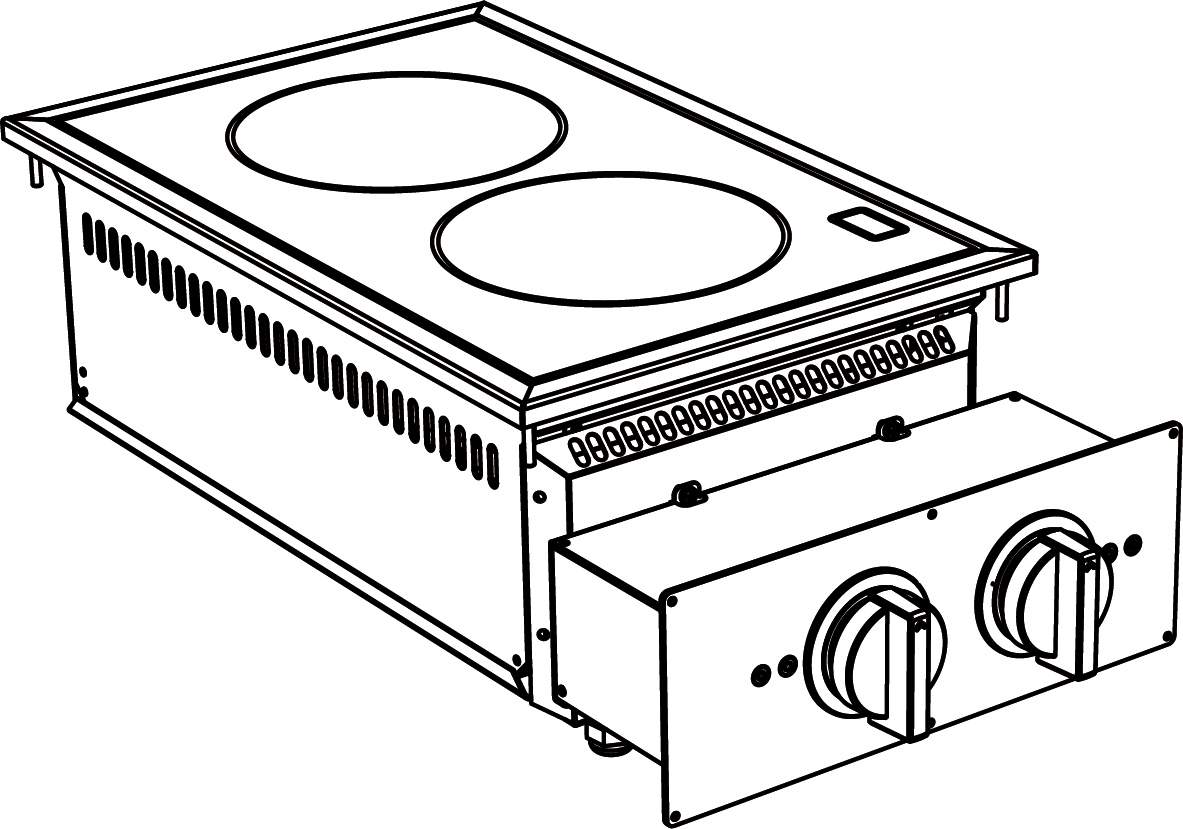 ПЛИТА ИНДУКЦИОННАЯ ВСТРАИВАЕМАЯ 700 СЕРИИ APACH CHEF LINE SLDI7I4/R