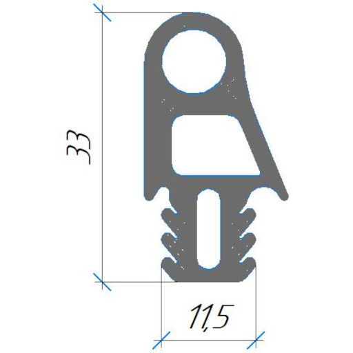 Уплотнение силиконовое №711  EX2000-001-218 Уплотнитель Dibas Blue РФ