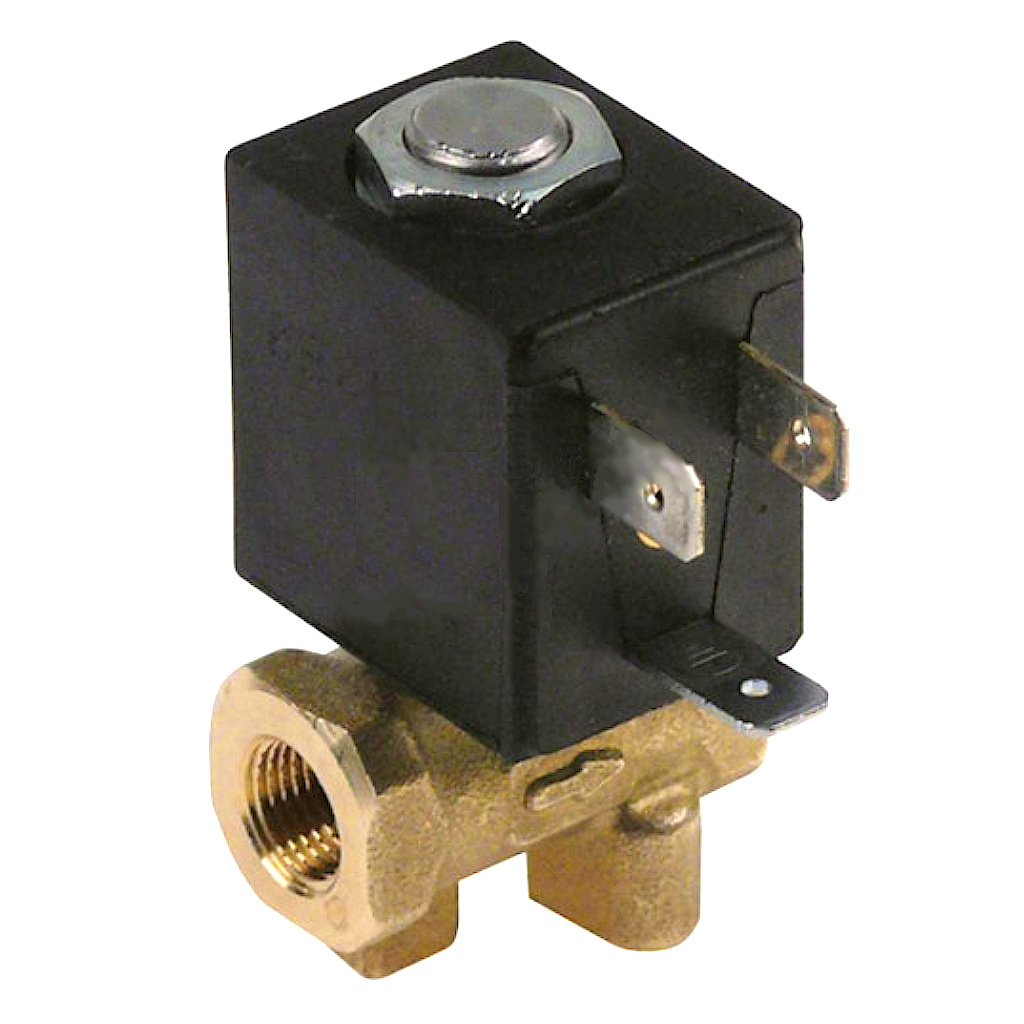 Клапан электромагнитный 1/8&amp;quot; выход 1/8&amp;quot;мм латунь DN 33мм Д 31мм вход 1/8&amp;quot; 2-ходов. 24 В