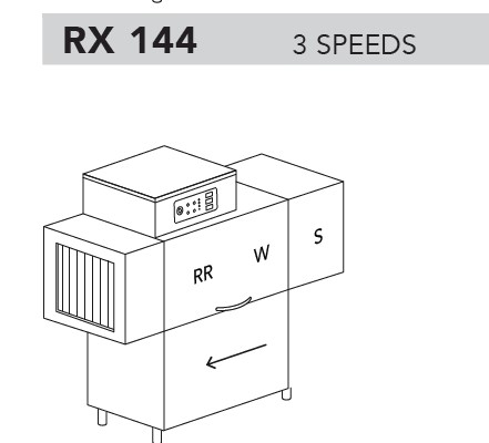 МАШИНА ПОСУДОМОЕЧНАЯ DIHR RX 144 DX+DDE+HR10+DR64/ДЕЛЕНИЕ 3 ЧАСТИ