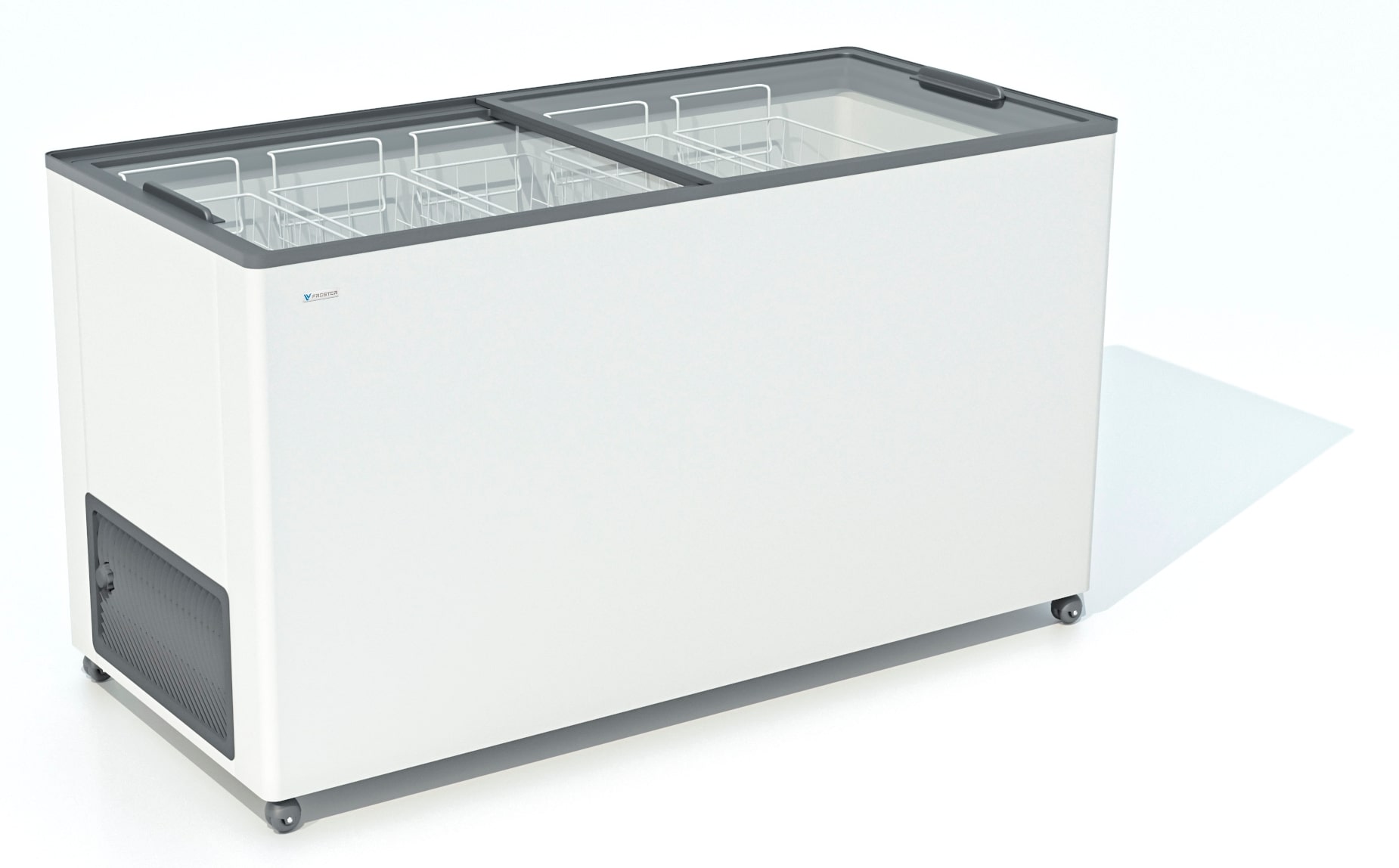 ЛАРЬ МОРОЗИЛЬНЫЙ FROSTOR F 500 С ПРЯМОЕ СТЕКЛО СЕРЫЙ (ПРОПАН)