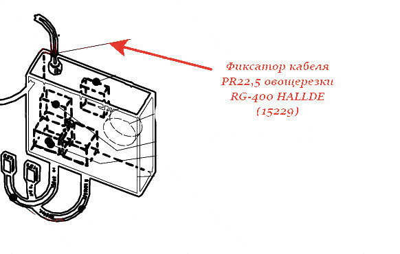 ФИКСАТОР КАБЕЛЯ, PR22,5 для овощерезки Hallde