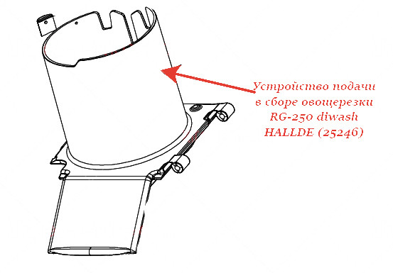 УСТРОЙСТВО ПОДАЧИ В СБОРЕ, diwash для овощерезки Hallde