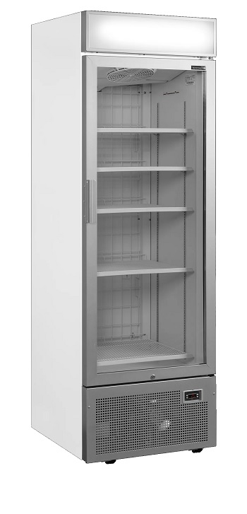 ШКАФ МОРОЗ.СО СТЕКЛОМ TEFCOLD UFSC1450GCP NF SILVER