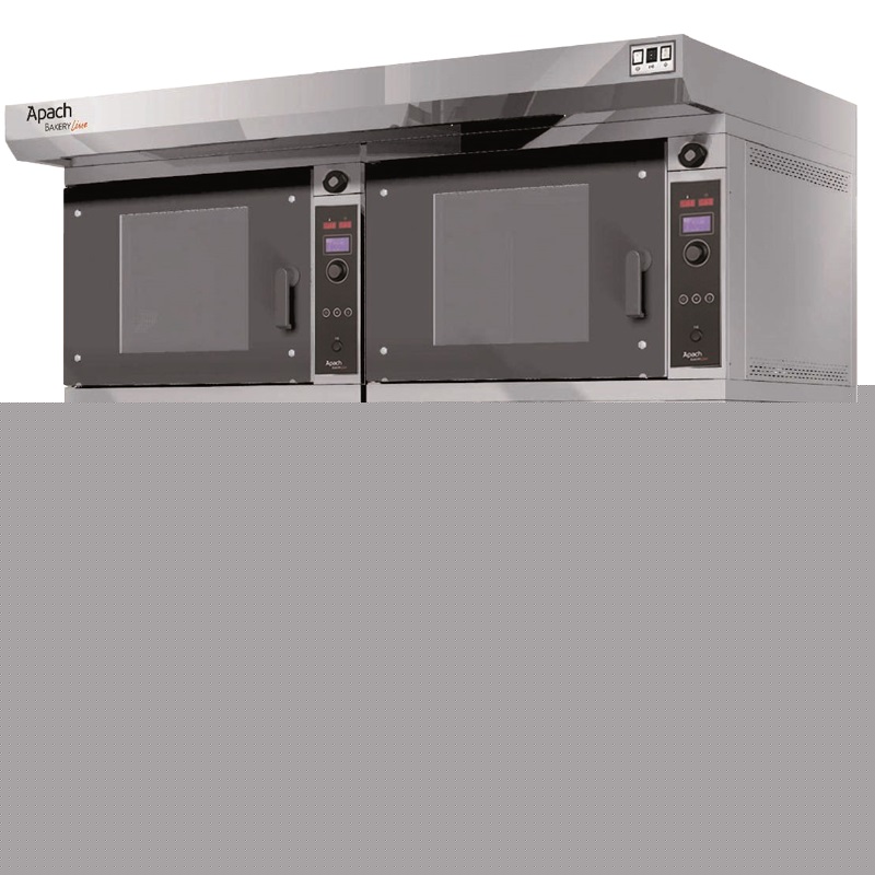 ПЕЧЬ КОНВЕКЦИОННАЯ БЕЗ КОЗЫРЬКА С ПОДОМ С РАССТОЙКОЙ APACH BAKERY LINE 2K5P60P DP+E4L18PA DPBI-T